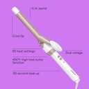 Conair Double Ceramic -Inch Curling Iron, -Inch Barrel Creates Tight Curls, Hair Curler for Use on Short, Medium, & Long Hair, White/Rose Gold