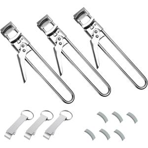 3-Pack Adjustable Stainless Steel Jar Opener - Multifunctional Jar Opener for Weak Hands, Seniors with Arthritis - Includes Keychain Opener - Opens Jars, Bottles, Containers EasilyKitchen Accessories