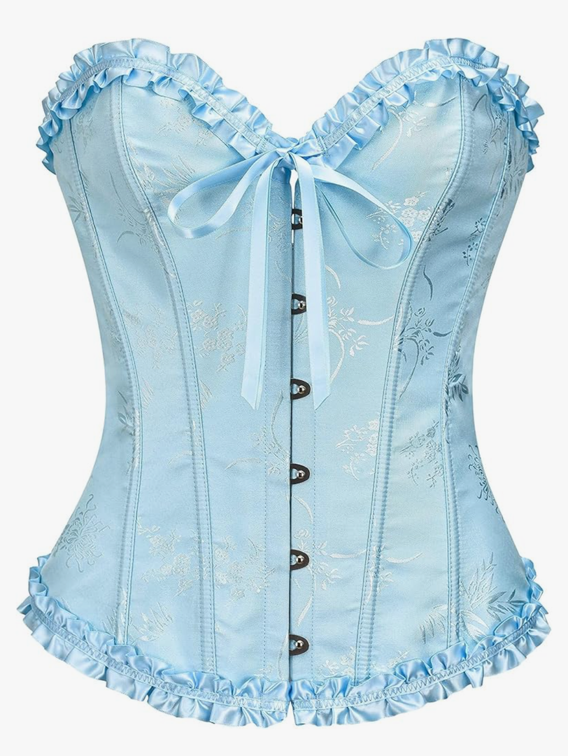 SZIVYSHI Corset Tops for Women, Bustier Shapewear Lingerie, Lace Waist Push Up Bodysuit, Size 2XL