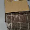 MIULEE Decorative Chenille Check Throw Pillow Covers Vintage Plaid Couch Pillows 20x20 Inch Set of 2 Neutral Boho Farmhouse Cushion Covers Modern Spring Home Decor for Sofa Bed Living Room Taupe Grey