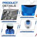1 Pcs Round Pool Chalk Holder Blue Magnetic Chalk Pool Billiards Accessories Portable Cue Head Tool Box Cubes Cases Container for Billiard Cue Tip Tool Table Snooker Practical Accessories