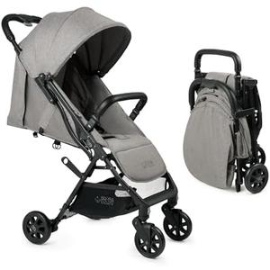 Lightweight Travel Stroller for Baby & Toddlers - Easy Fold & Compact Stroller with Canopy, Storage Basket, Multi-Position Recline & Convenient One-Hand Fold (Grey)