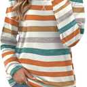 RUMIA Women's Crew Neck Sweatshirt Loose Pullover Long Sleeve Shirts Soft Tops for Women Fall Clothes 2025 2XL