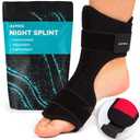 AZMED Plantar Fasciitis Night Splint & Support, Adjustable Orthotic Foot Drop Brace for Achilles Tendonitis and Heel Spur Relief, Black, One Size