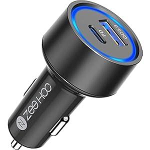 Car Charger Adapter, ZeeHoo USB C Car Charger QC 3.0&PD Dual Port 45W Fast Charging for Apple iPhone 14 13 12 11 Pro Max, Samsung Galaxy S23 Ultra/ S22/ Z Fold4 Flip 4/ S21/ Note20/ Pixel/ LG