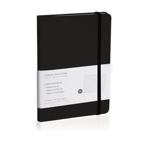 Lined Journal Notebook – Hardcover Notebook for Men & Women – Journals for Writing, Work, School, Home & Daily Notes, 160 Pages – Medium A5, 5.7"x8", 100 gsm Thick Paper (Black)