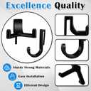8 Pcs J/V Shed Storage Hooks, Shed Accessories, Compatible with Hanging Storage Garage Shelves Accessories Parts, Storages Sheds Replacement Screws, Brackets and Hooks(Black)
