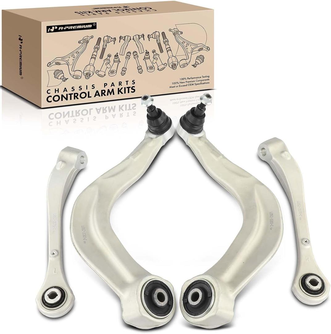 A-Premium Set of 4, Front Forward & Rearward Lower Control Arm, with Ball Joint & Bushing, Compatible with Ford Explorer 2020 2021 2022 2023