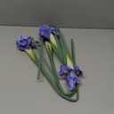 4 Bundle Real Touch Long Stems Iris Flower Silk Artificial Ireland Irish Iris Fake Flower for Wedding Decor Home Flower Arrangements Decoration (Blue)