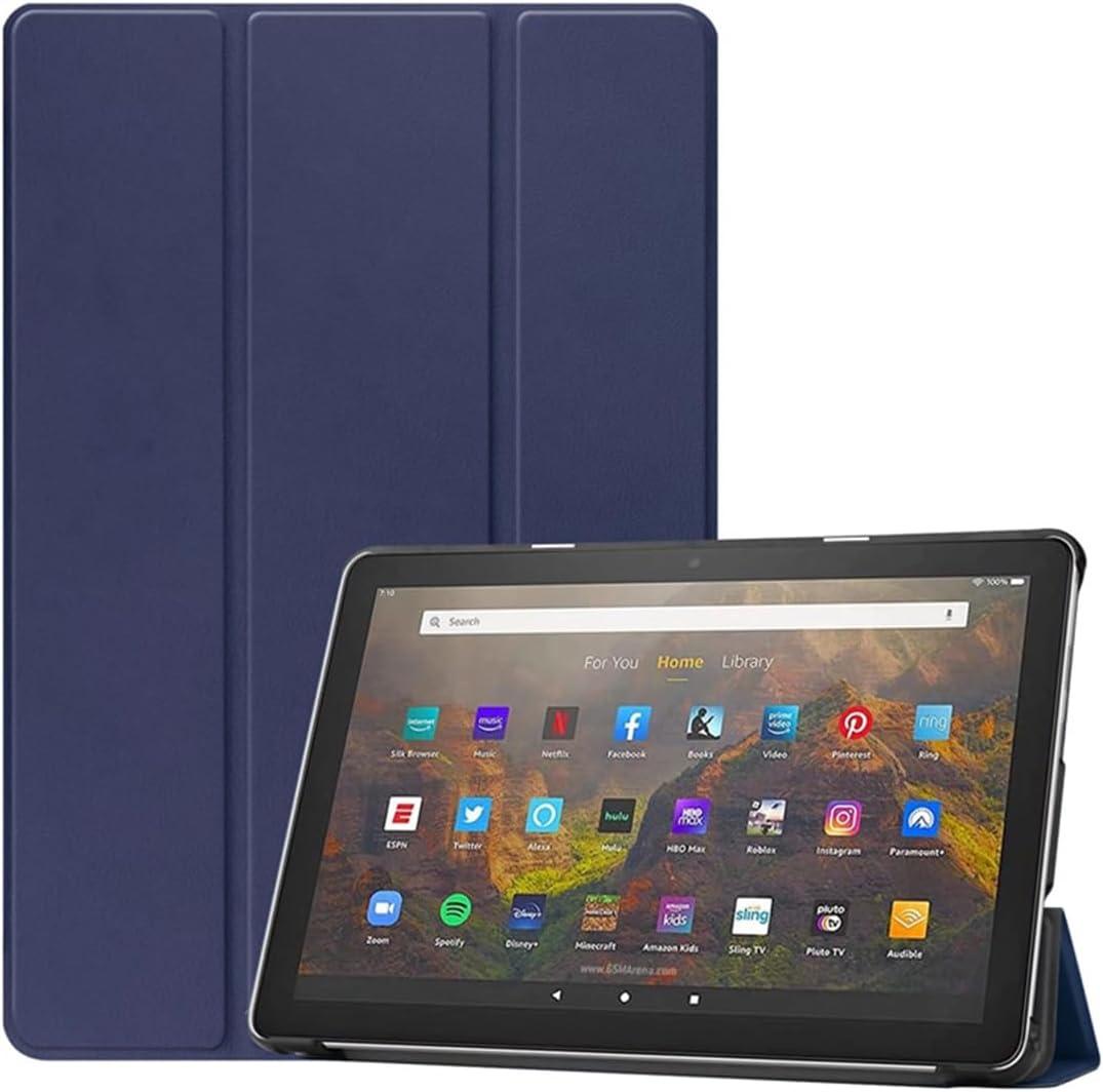 Case for Amazon Fire HD 10 (7th / 9th Generation, 2017/2019 Release) 10.1" Premium PU Leather Protective Cover Amazon Fire HD 10 Case (Dark Blue)