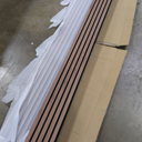 Art3d 4-Piece Wood Slat Acoustic Panels for Stylish Decor and Noise Reduction, 3D Textured Panel for Ceiling and Wall, Walnut (4Pcs - 94.5 * 7.9 inch)