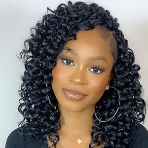 ZRQ GoGo Curl Crochet Hair 10 Inch Water Wave 8 Packs Beach Curl Crochet Hair Natural Hairstyles Deep Twist Crochet Braids For Women Synthetic Ocean Wave Crochet Hair Extensions(10 Inch, 1B) (10 Inch (Pack of 8), #1B)
