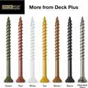 Deck Plus 2-1/2 Inch Epoxy Coated Exterior Wood and Fence Screws #10 x 2-1/2" Torx/Star Drive Included Coarse Thread, Outdoor Rust Resistant Decking Screw, Green, 5 lb Box, 365 Pieces | 48402