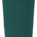 24oz Fully Studded Tumbler.Matte Greenblack Studded Tumbler with Lid and Straw.Reusable Double Walled Insulated Travel Tumbler.Plastic Acrylic Pastel Colored Tumbler Cup for Iced Coffee Smoothie. (24ozFully-Large (pack of 1))