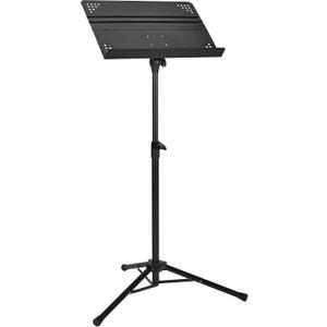 Amazon Basics Adjustable Folding Sheet Music Stand for School Music Program, Bands, Ensembles, 31" to 55" Height, Black