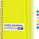 Taja Lined Spiral Journal Notebook for Women & Men, 140 Pages, College Ruled Hardcover Notebook for Work & Note Taking, Journals for Writing, A5(5.7" x 7.9") – Lemon Yellow