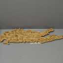 Totally Bamboo Destination Long Island Shaped Serving and Cutting Board, Includes Hang Tie for Wall Display 22"L x 6.5"W x 0.63"Th