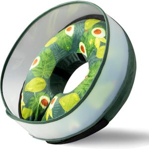 Inflatable Dog Cone, Soft Dog Cone Collar After Surgery for Alternative with Enhanced Anti-Licking Guard Shield Adjustable Detachable, Elizabethan Collar (XL, Avocado)