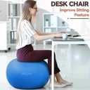 Fitvids Exercise Ball for Fitness, Yoga, Pilates with Quick Pump, Anti-Burst Slip Resistant Balance Ball, L