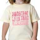 100 Days of School Shirt Kids Boys Girls Happy 100th Day of School Costume T-Shirt Toddler Short Sleeve Tee 2-3T