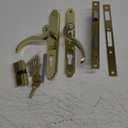 Grisham (Polished Brass) Hinged Patio Door System with Lever Handle Mortise Lock Set Brass- Perfect for Screen and Storm Door Replacement