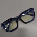 IBOANN Oversized Blue Light Glasses for Woman, Funky Fashion Glasses With Preppy Look, Reduce Screen Fatigue Computer Glasses (Medium)