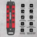 Metal Workshop Surge Protector Power Strip with 2 USB Ports - 8 Spaced Outlets, 500J Surge & Overload Protection, 4FT 14AWG Cord, Rugged Metal Housing, 125V/15A/1875W, Ideal for Indoor Workshop