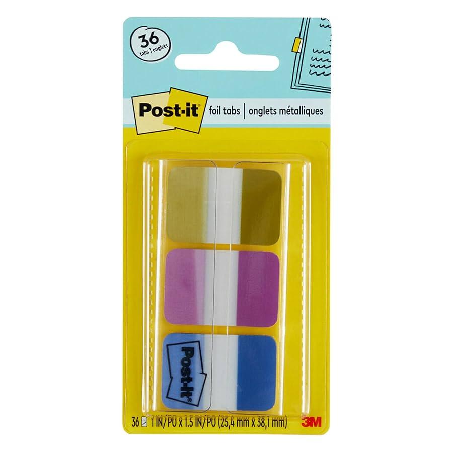 Post It Metallic 1INx1.5 36 Tabs