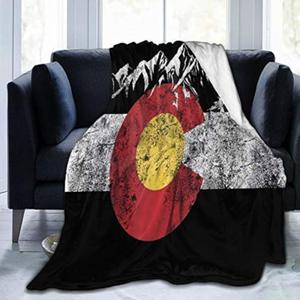 Colorado Blanket Colorado Gifts for Patriotic Men Women Soft Throws Flag Flannel Fuzzy Lap Throw Blanket Indoor Outdoor Travel Durable Birthday Gifts Bedroom Room Decor 40''x50''