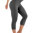 Laite Hebe Biker Shorts Women High Waisted Tummy Control- 5"/8"/Capri, Ultra-Comfort for Workouts, Yoga & Daily Wear (Gray)