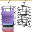 2Pcs Tank Top Hangers Space Saving Hanger Organizer Bra Hangers for Closet Organizer 360 Rotating Metal Closet Organizers and Storage Lingerie Hangers for Cami Bras Belts Swimsuits Lingeries Black