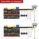 Ultrawall Black Pegboard Wall Organizer, 48X 36 inch for Garage Storage with Hooks, Storage Bins, Tool Panel Organizer, 72pcs