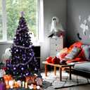 Sunnyglade 4 FT Halloween Black Premium Artificial Christmas Tree 400 Tips