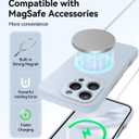 AOTESIER Magnetic for iPhone 16 Pro Max Case, [Compatible with MagSafe][Camera Protection], Food Grade Silicone Phone Case with [2 Screen Protectors], Anti-Scratch Lining, 6.9inch, Baby Blue