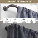 1 1/8 Inch Diameter Room Darkening Curtain Rods 84-134”, Heavy Duty Window Wrap Around Drapery Rod with Aluminum Bracket, Accessories, Wall Mounted Ceiling Mounted, Adjustable Length, Dark Bronze