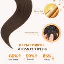 6PCS Clip in Hair Extensions Real Human Hair Short Clip in Extensions for Women Short Straight Hairpieces to Add Volume and Highlights 14 Inch Dark Brown