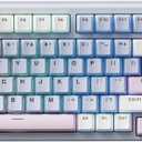 Rapoo V700DIY-98 Wireless Mechanical Keyboard, BT5.0 + 2.4GHz, Hot Swappable Custom Gaming Keyboard, Speed Silver Linear Switch, 16.8M Per-Key RGB, Gasket Mount, Creamy Sound, Full Anti-Ghosting, Pink