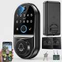 Smart Door Lock for Front Door: WiFi & Camera with 1080p HD Night Vision
