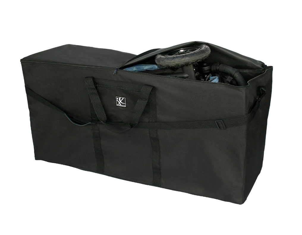 J.L. Childress Standard & Dual Stroller Bag - Travel Bag for Airplane, Fits Most Single & Double Baby Strollers, Airport Accessories for Gate or Baggage Check, Adjustable Strap - X-Large, Unpadded