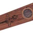 Wood Kazoo, Flute Wooden Play Guitar Ukulele Accompaniment Harmonica Diaphragm Wind Instrument Bicyclelight Flute, Flute(Ebony