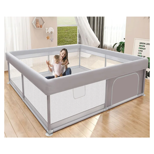 Baby Playpen 50x50 Inch, Play Pens for Babies and Toddlers Baby Fence Play Yards for Indoor & Outdoor with Breathable Mesh Anti-Fall Playpen