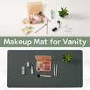 Makeup Mat for Vanity, Desk Pad Protector(47.2"*23.6'', Dark Green)