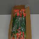 20 Bundles Artificial Fall Flowers for Outdoors Fall Thanksgiving Decorations-UV Resistant Fake Mums Faux Plants Plastic Flowers Greenery Home Porch Gardens Fireplace Patio Autumn Decor(Orange Red)