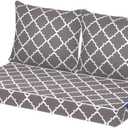 Outdoor Loveseat Cushion Set Patio Deep Seat Cushion for Outdoor Furniture Water Repellent 44'' x 24'' Patio Cushion Set for Couch, Bench and Swing, Fade Resistant (Grey Plaid)