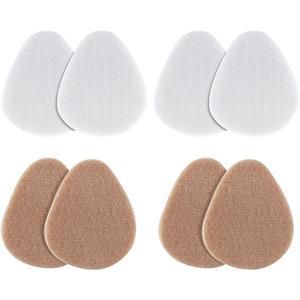 6 Pairs Felt Foot Pads Cushions Metatarsal Pads Ball of Foot Cushion Invisible Forefoot Pad Self Adhesive Shoe Inserts Insoles for Women Men