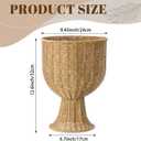 Faux Rattan Vase Wicker Vase Country Style, No Handle, 12.6" h | Wood Woven Basket Wicker Flower Pot for Dining Table Centerpieces Bedroom Corner Hallway Indoor Office Home Decor