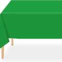 QIKSION Green Plastic Table Cloth Disposable 6 Pack, 54 x 108 Inch Tablecloths for St Patricks Day, Birthday Party, Christmas Decorations, Rectangle Table Cover