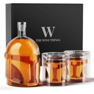Galaxy Whiskey Decanter Sets with 2 Glasses for Men Dad, Unique Gift for Father, Husband, Boyfriend, Brother, Christmas, Anniversary, Birthday Gift Ideas, Cool Drinking Accessories for Home Bar
