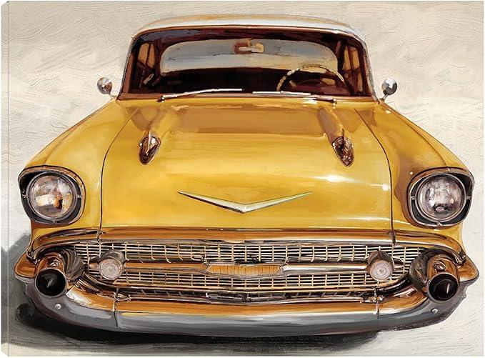 Fine Art Canvas Vintage Ride I Canvas Wall Decor by Artist Studio Arts for Living Room, Bedroom, Bathroom, Kitchen, Office, Bar, Dining & Guest Room - Ready to Hang - 25 in x 19 in