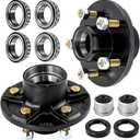 5 Lug Trailer Hub for 3500 lbs,5x5 Trailer Hub Kit fits 1"-1/16" Axle,Heavy Duty 5 Lug Boat Trailer Hubs, Trailer Idler Hub for Multi-Axle Trailers